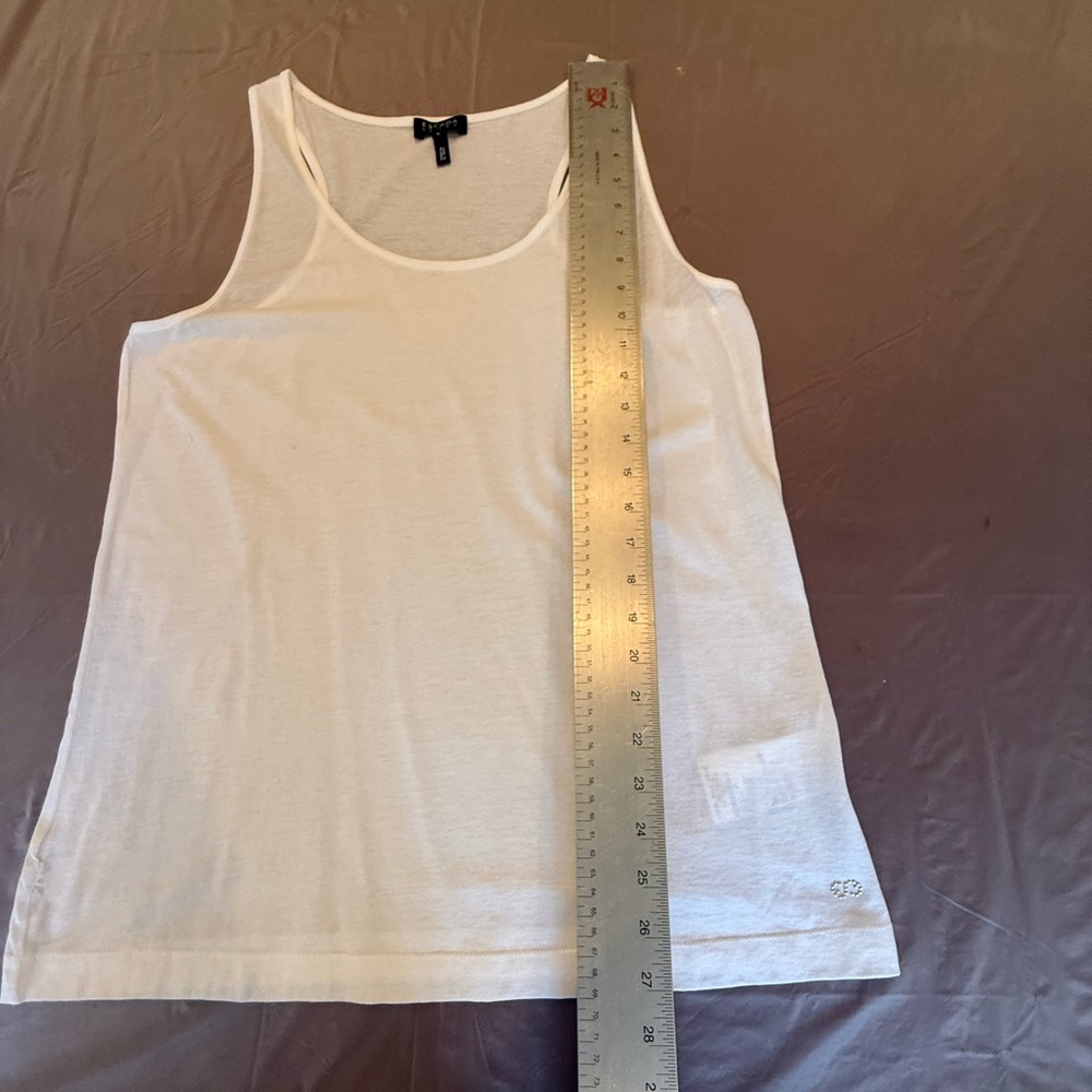 Escada Sport 100% Cotton Women’s White Sleeveless Tank Top Size Large $125 - Picture 8 of 9